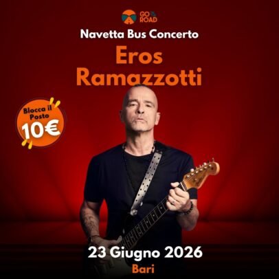 Navetta Bus concerto Ramazzotti Bari
