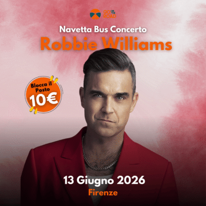 Bus concerto Robbie Williams Firenze