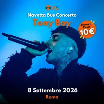 Navetta bus Tony Boy 8 settembre Roma