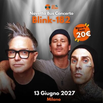Navetta bus Blink-182 13 Giugno Milano