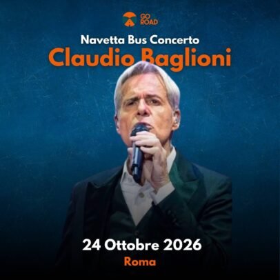 Navetta bus Claudio Baglioni 24 Ottobre Roma