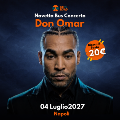 Navetta bus Don Omar 4 luglio 2027