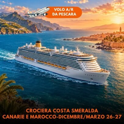 Costa smeralda crociera canarie e marocco con volo da pescara